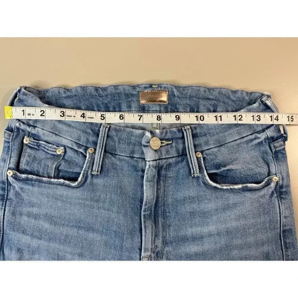 MOTHER The Looker Ankle Step Fray Jeans Exposed Secret Sister Sz 27 Made in USA - Picture 6 of 16